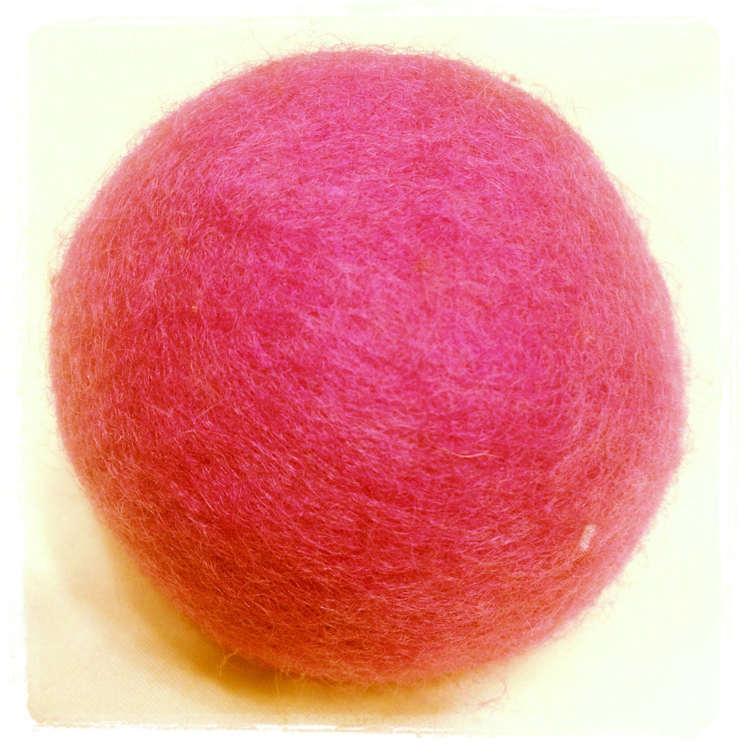 Solid Colored Wool ornament with ribbon in you favorite Holiday colors