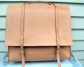 HANDMADE LEATHER BAG by Little Lion Man - Back Pack Suit Case Luggage Briefcase Waxed Veg Tan Copper Laptop Hand Stitched