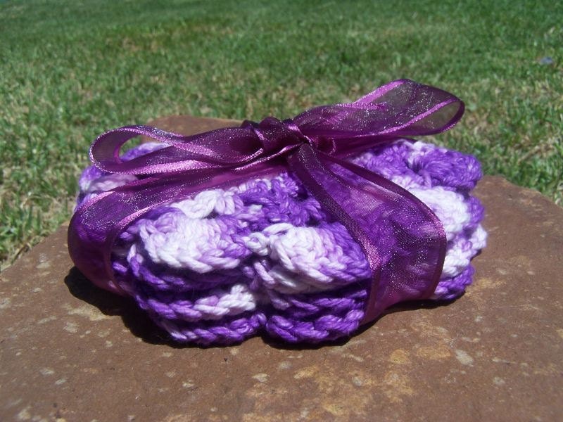Crochet Cotton Coasters Set of 4