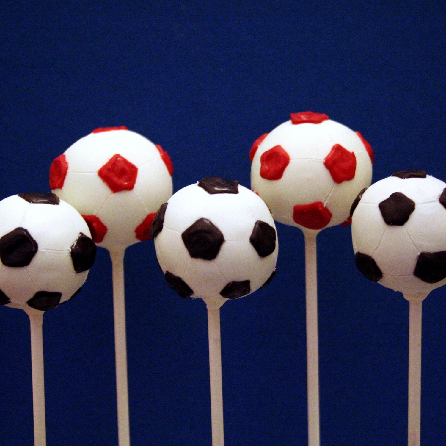 12 Soccer Ball Cake Pops for team banquet, coach gift, birthday, sports party, favors