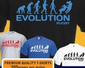 Ape EVOLUTION of RUGBY player sports union league funny t-shirt mens womens boys birthday present gift idea