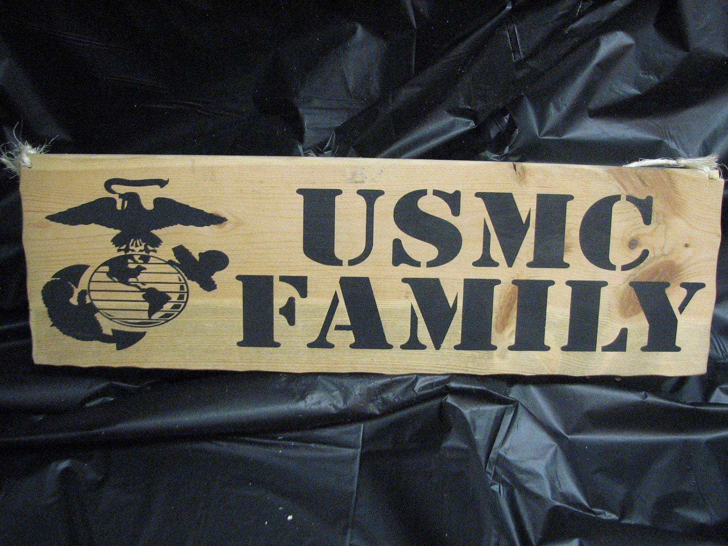 USMC Family Painted Wood Sign