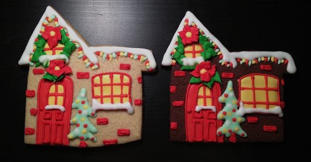 Holiday House Hand Decorated Sugar Cookies - 1/2 dozen