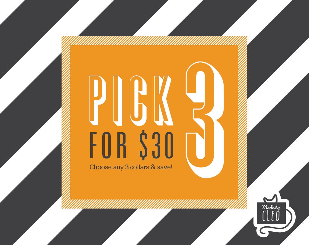 Pick 3 Collars - FREE Shipping to USA (& International Discount)