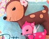 Felt Pattern - Dottie Deer Felt Plushie and Ornament - PDF Pattern