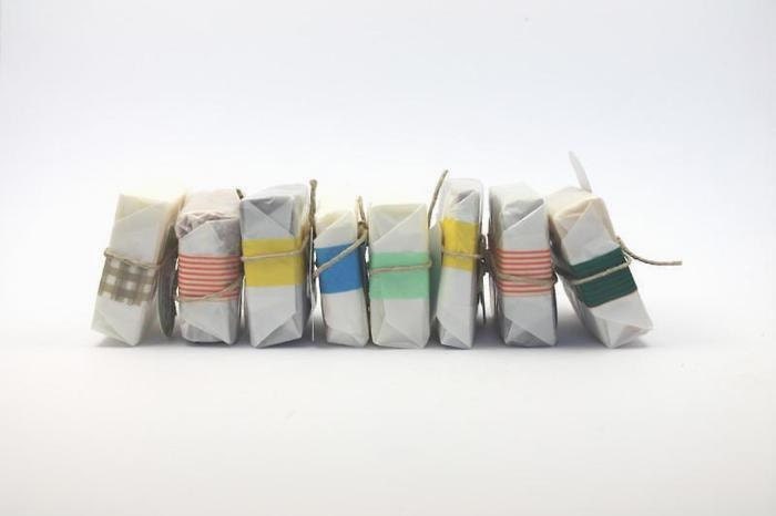 LUCKY DIP soap SAMPLER. Eight guest-sized soaps. All natural vegan soap. Gift set. Handcrafted in Italy. Sampler. Gift wrapped.
