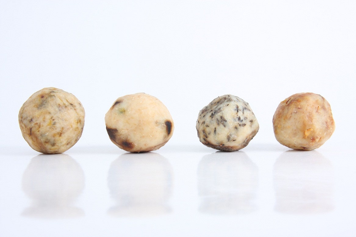 coconut balls with herbs (lavender, lemon, rose or marigold), 2.5 oz - malacosmetics coconut balls with herbs (lavender, lemon, rose or marigold), 2.5 oz - malacosmetics