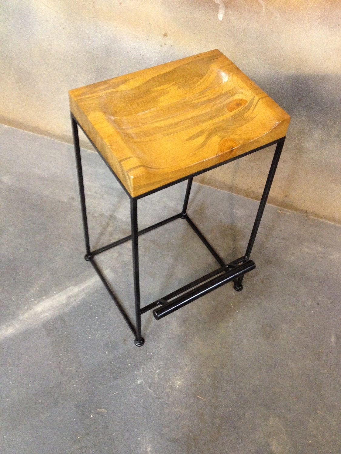 Handcrafted Modern Rustic Bar Stool
