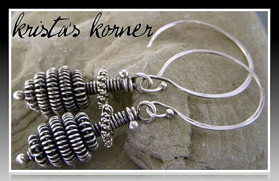 Coiled - Sterling Silver Wire Earrings