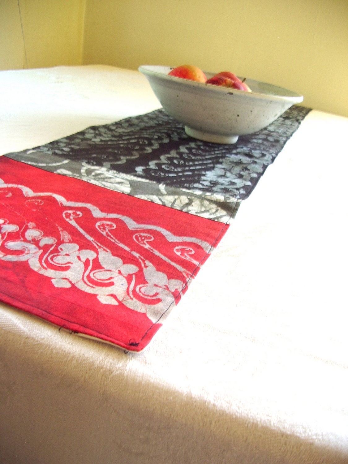 organic linen table runner