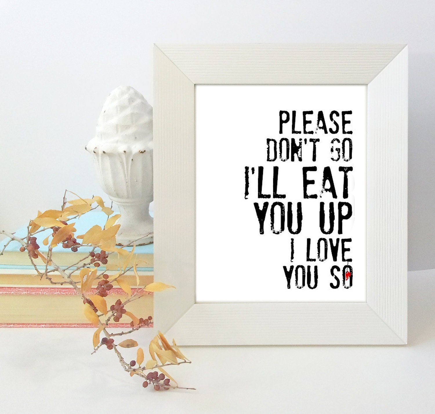 Where the Wild Things Are Nursery Art Mini Print, Any Color - I'll Eat You Up  5x7 Black Nursery Decor