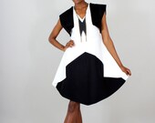 Colorblock Winged Dress