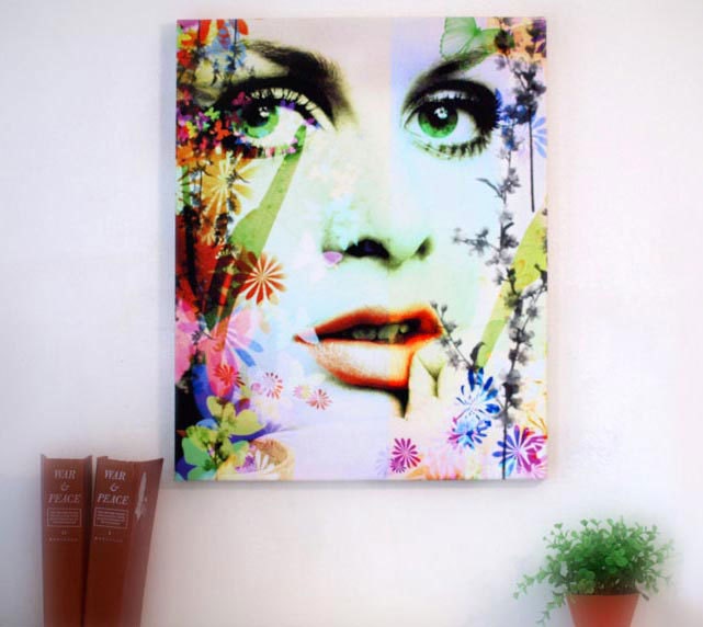 Twiggy, Large Canvas, Wall Art, Retro Pop Art, Fashion,1960s Art, Home Decor