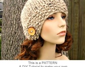 Instant Download Knitting Pattern - Knit Hat Knitting Pattern - Knit Hat Pattern for The Chunky Cloche Hat - PDF Pattern Womens Hat