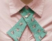 Lady Tie - Cats - Retro Teal & Polka Dots