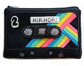 Zipper Wallet Hip Hop 80s Retro Cassette Tape Mix Tape Zip Pouch