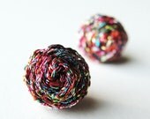 Jewel Braided Stud Earrings