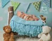 Flag Bunting, Designer's Choice, Boy's Flag Banner, Photo Prop, Nursery or Party Decoration. 5 Large Flags in Boy Colors and Prints