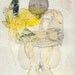 female figure, pencil drawing, rice paper