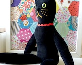 Cat Meeow With Red Ric Rac Collar