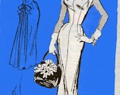 Vintage 50s Mail order pattern Prominent Designer M 289 Grabois Original Cocktail Dress by Zelma Golden Size 12