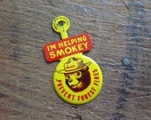 Vintage Smokey The Bear Metal Lapel Pin