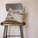 Numbers Collection Pillow - Hand Stamped Letterpress Text on Eco Friendly Hemp Fabric