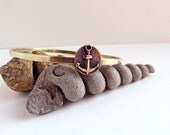 Hope Anchors the Soul Bangle Bracelet - Nautical, Brass, Reclaimed Bronze, Inspirational