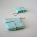 Big Eco Earrings - Re:Post Society Green and White Security Envelope - Earth Friendly
