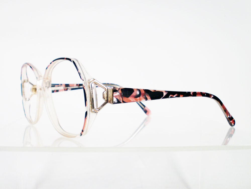 Clearance ESSENCE Pink and Black Marble Eyeglass Frames