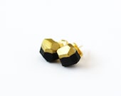 black gold dipped earrings - amerrymishap