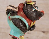Skunk: OOAK Christmas Ornament or everyday decoration