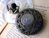 French Pocket Watch Pendant Necklace - Oui A L'Espoir