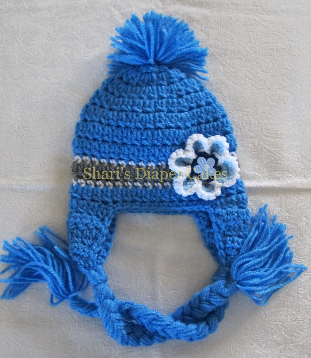 Blue Crochet Hat - Baby Hat - Child's Hat