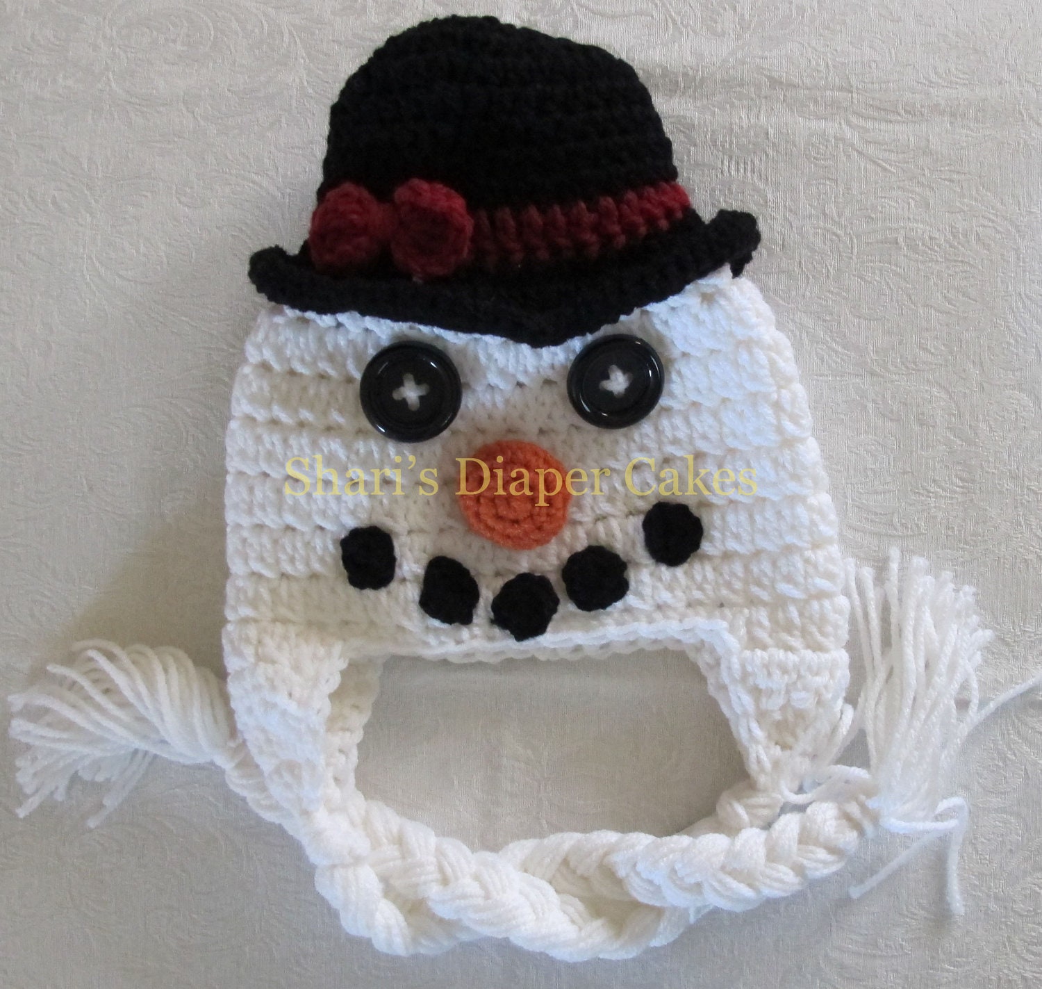 Crochet Snowman Hat - Baby Hat - Child's Hat