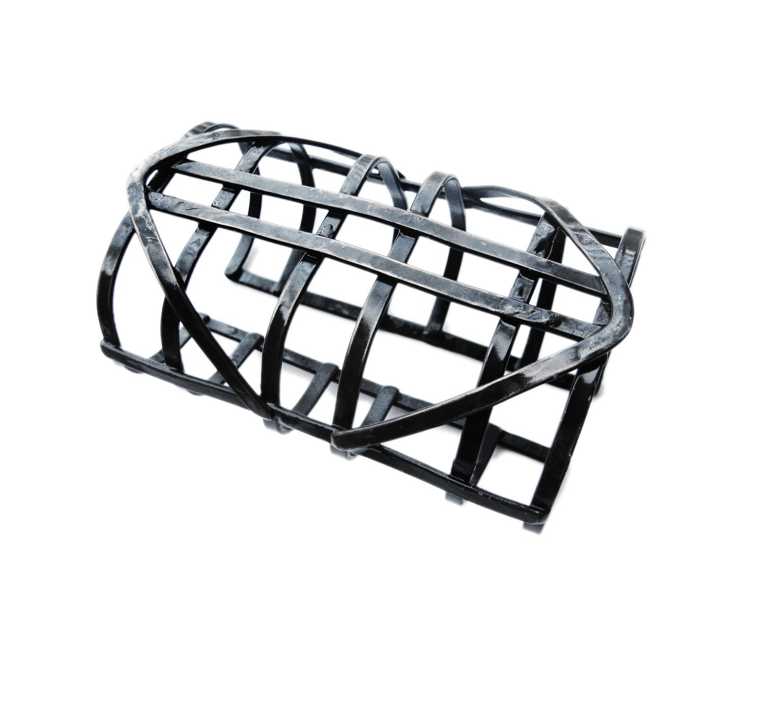 Copper Cuff bracelet - Warrior cage cuff - Iron Maiden - Skeletal Jewelry - Automaton inspired