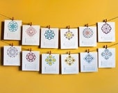 SALE - 2013 Desk Calendar - Letterpress Printed Folk Art Patterns