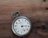 Vintage Pocket watch silver toned ingersoll trump second hand daylight savings time , spring ahead,  homespunsociety , thebestvintage