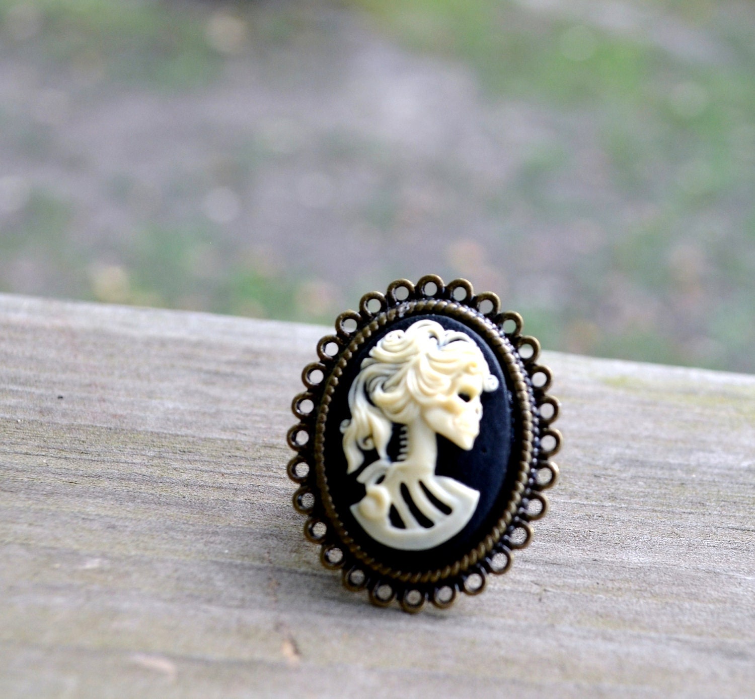 Lolita Skull Cameo Ring - Gifts Under 25 - For her