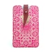 Leather iPhone case - Hot Pink Lace