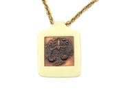 Vintage Plastic and Copper Libra Pendant