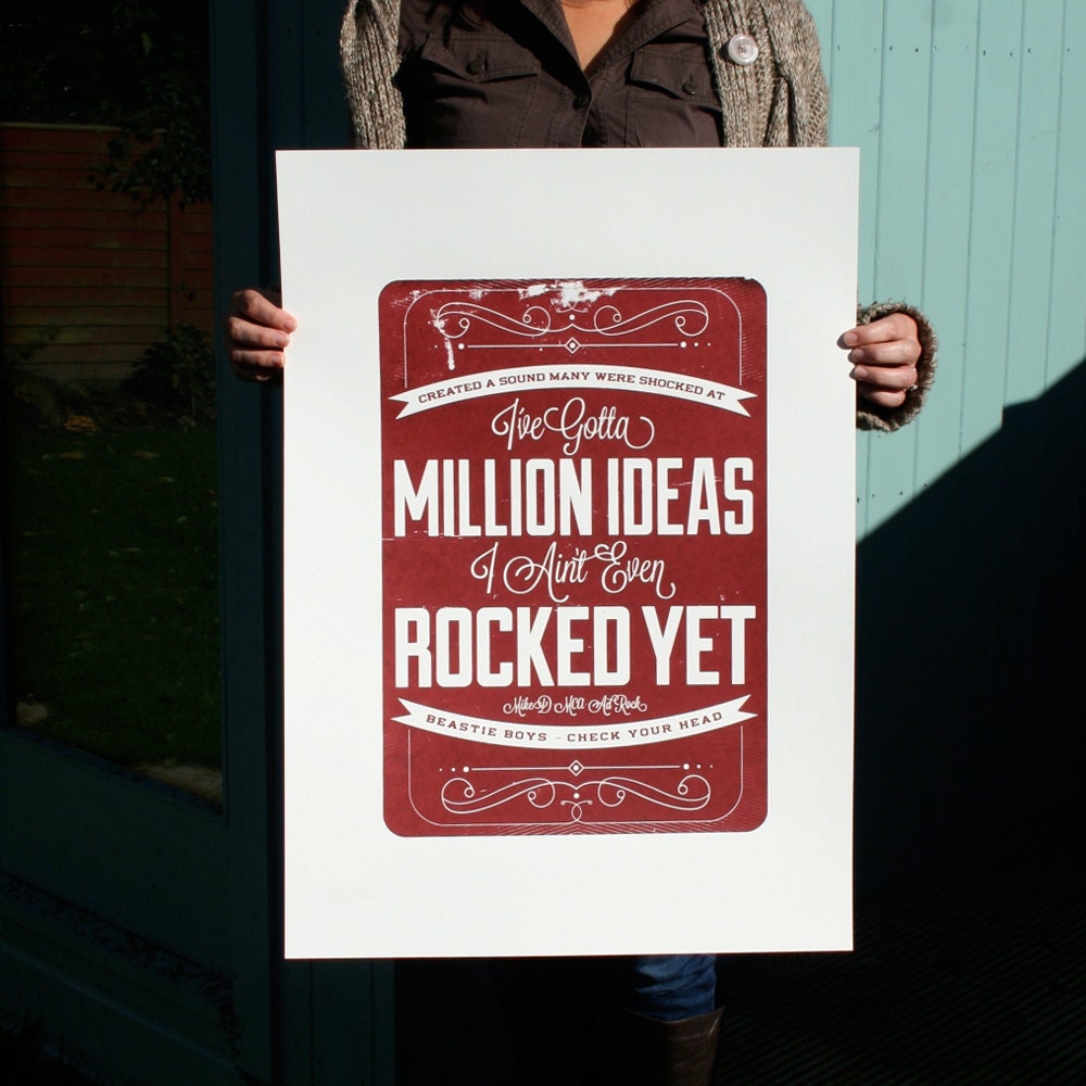 A Million Ideas. A limited edition hand pulled print (Second Edition)