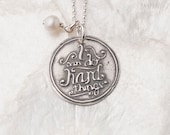 I Can Do Hard Things Necklace, Handstamped Sterling Silver Jewelry, Inspirational Necklace, Affirmation Necklace, Mantra Necklace