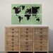Modern World Map Painting - Large Wall Art Screen Print Made to Order