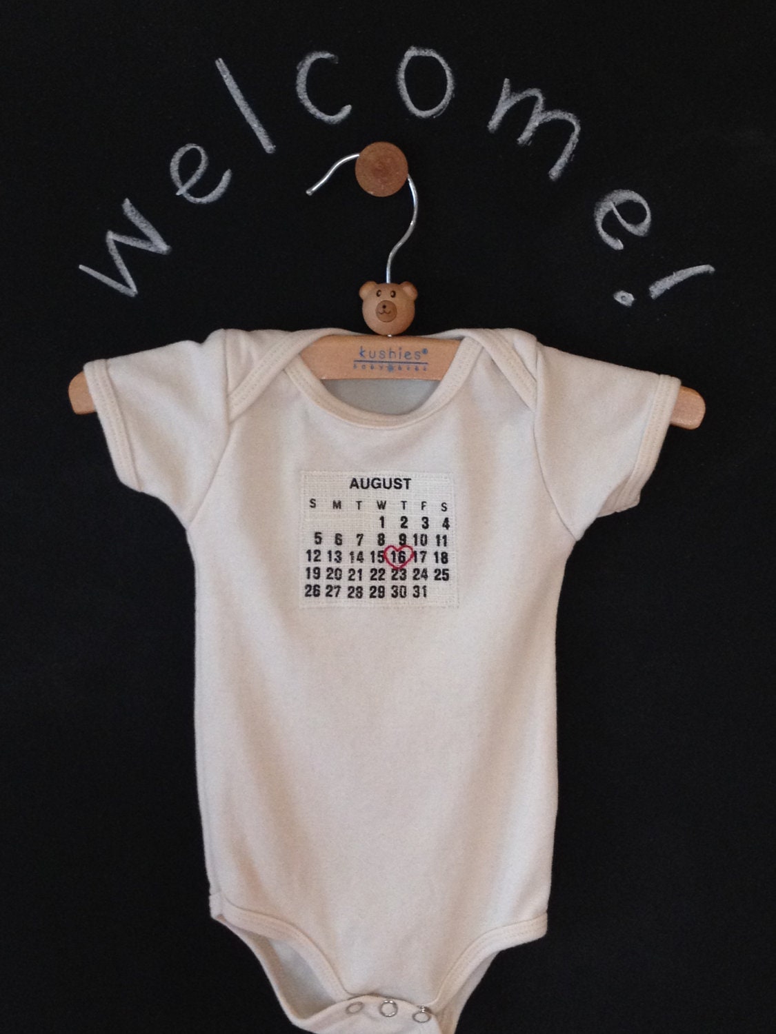 a custom calendar bodysuit... choose your date