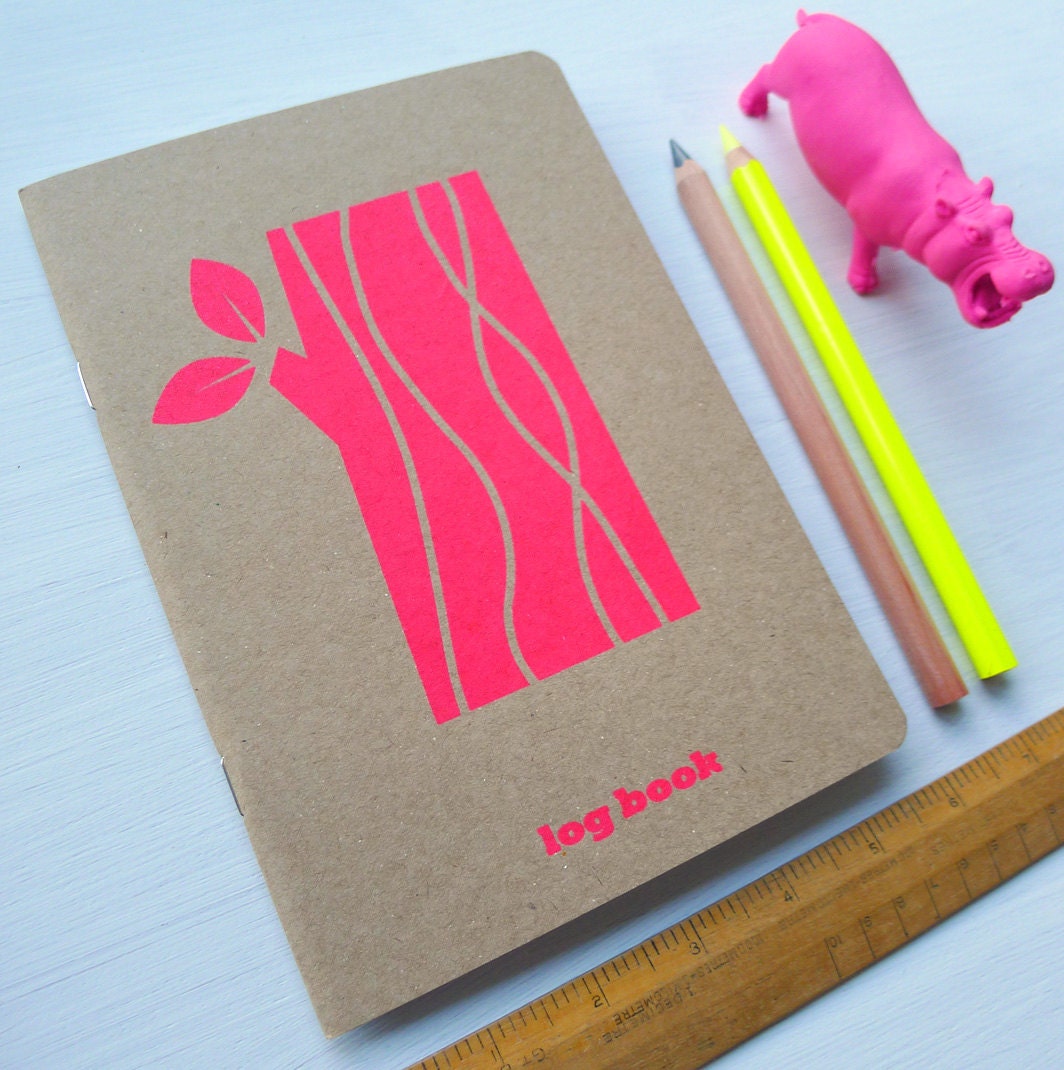 neon logpile note book