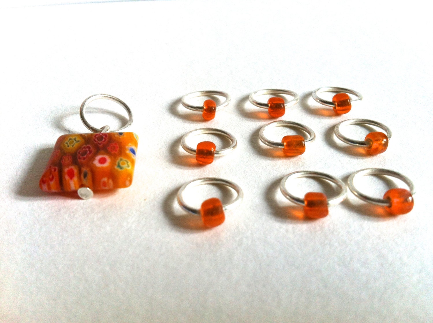 Snag Free ring stitch markers/knitting/O-rings - MARIGOLD