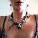 RESERVED Woodland Goddess Handmade Bead Necklace with Artisan Hand Painted Porcelain Clay Beads