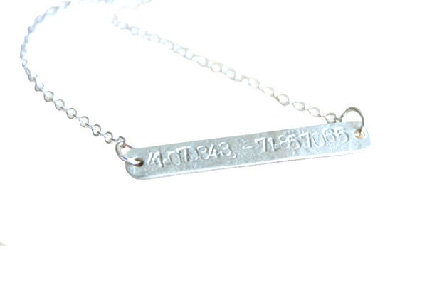 Necklace- Custom Geographic Coordinates