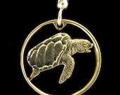 Cut Coin Jewelry - Cape Verde - Sea Turtle - Earrings